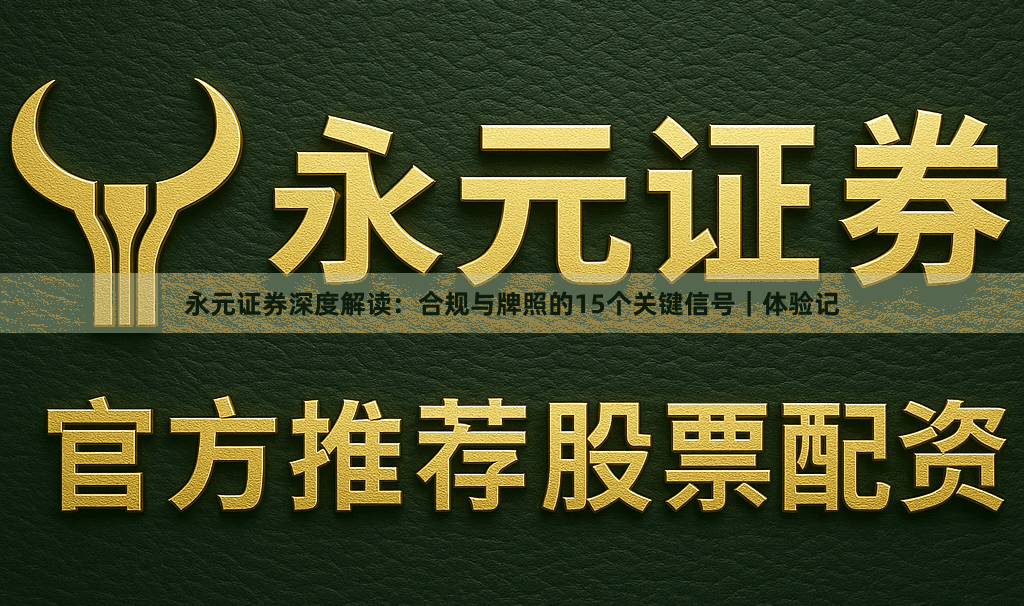 永元证券深度解读：合规与牌照的15个关键信号｜体验记