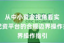从中小资金视角看实盘配资平台的合规边界操作指引